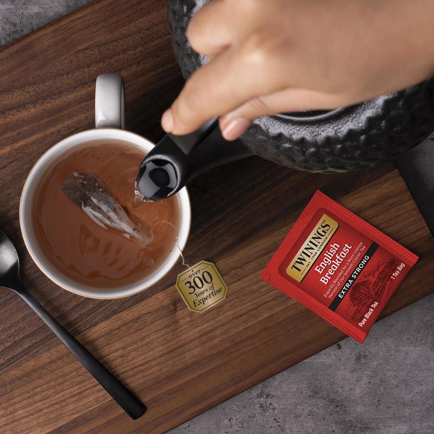 Twinings Extra Bold English Breakfast Individually Wrapped Tea Bags, 20 Count (Pack Of 6), Caffeinated, Robust Black Tea, Enjoy Hot Or Iced