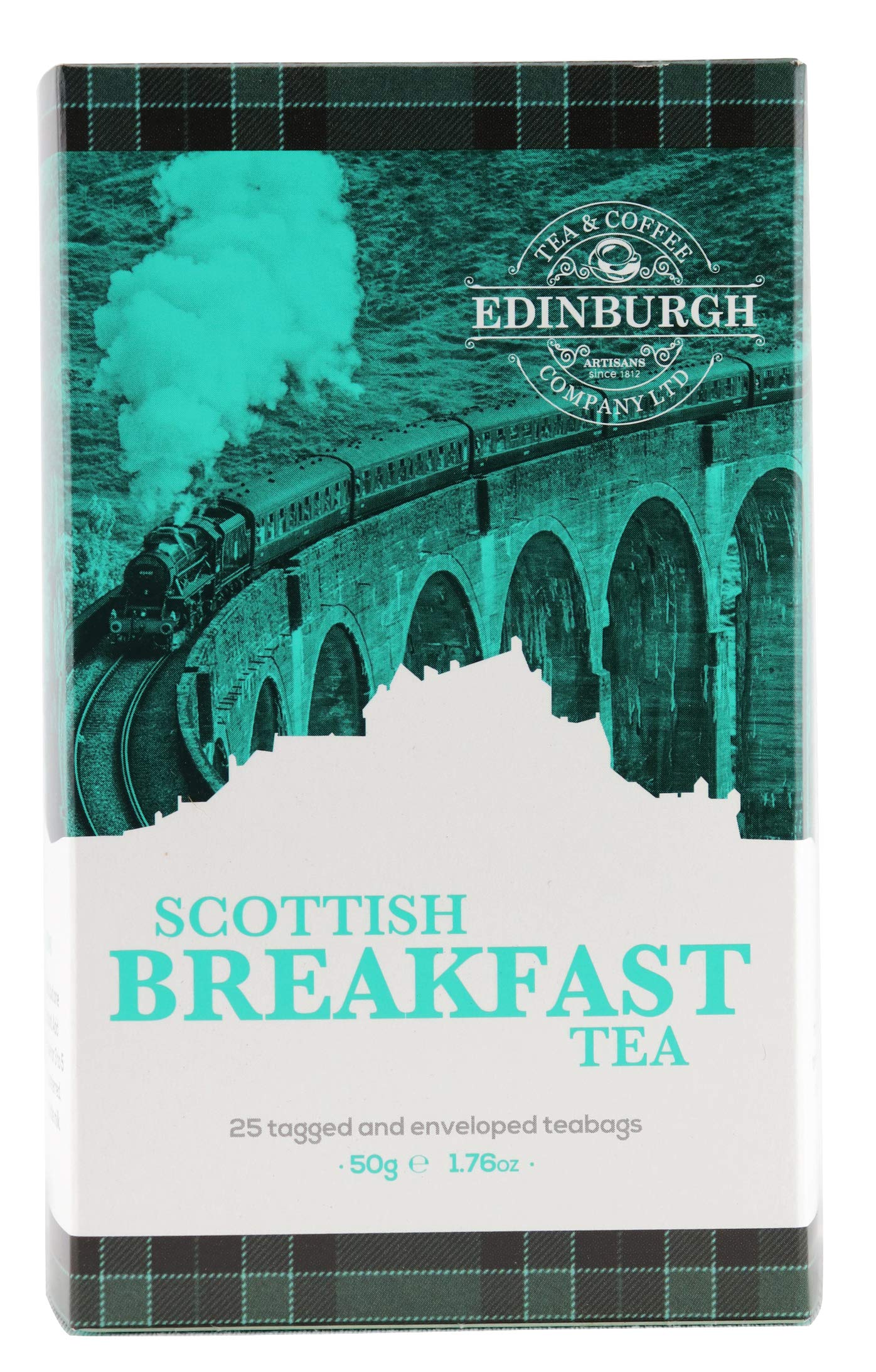 Edinburgh Tea & Coffee Company, Scottish Breakfast Tea, 25 Count Envelope/Tag Teabags