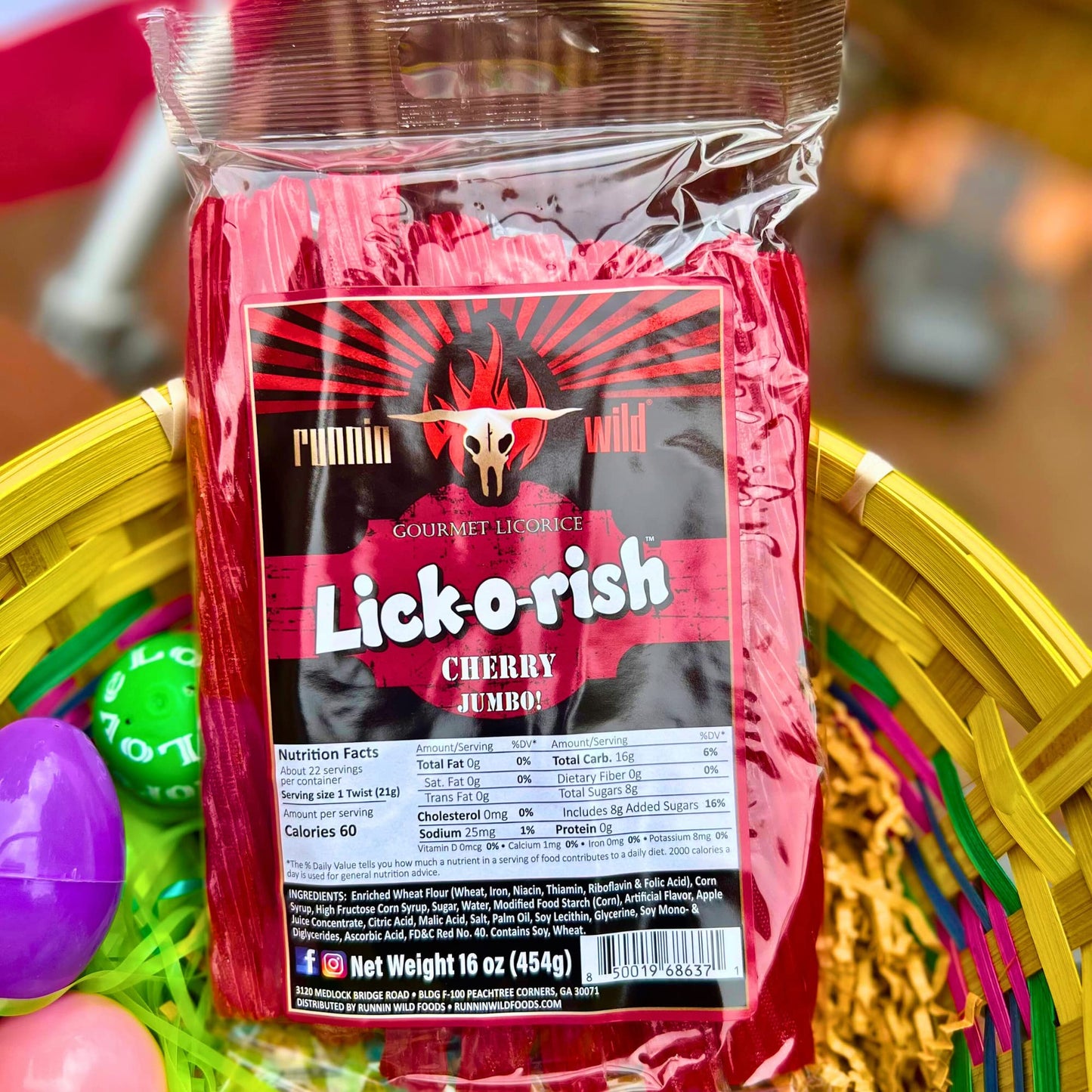 Cherry Licorice Candy | Lick-O-Rish, 3 Pounds Total (Set Of 3 Bags, 1 Pound Each)