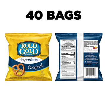 Rold Gold Pretzels, Tiny Twists, 1 Ounce (Pack Of 40)