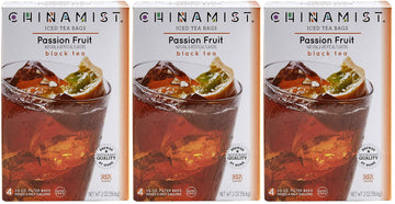 China Mist, Passion Fruit Black Tea Bags For Iced Tea, (3 Pack)