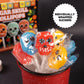 Sweetzo Halloween Sugar Skull Candy Lollipops  Individually Wrapped Dia De Los Muertos Suckers  Strawberry  Orange and Blueberry Flavored (24 Pieces)