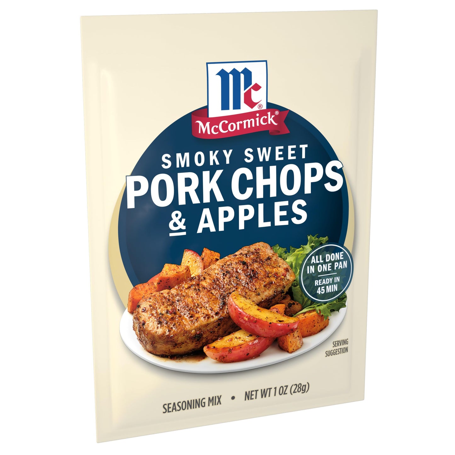 Mccormick Seasoning Mix  Smoky Sweet Pork Chops & Apples  Hearty  Brown Sugar  Flavor Blend  Hickory  Savory Yet Sweet  Weeknight Dinner In 45 Minutes  1 Oz (Pack Of 12)