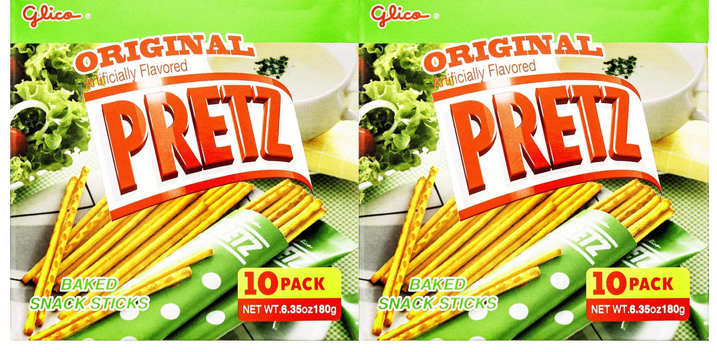 Glico Pretz Original Baked Snack Sticks, 6.35oz, 2 Pack