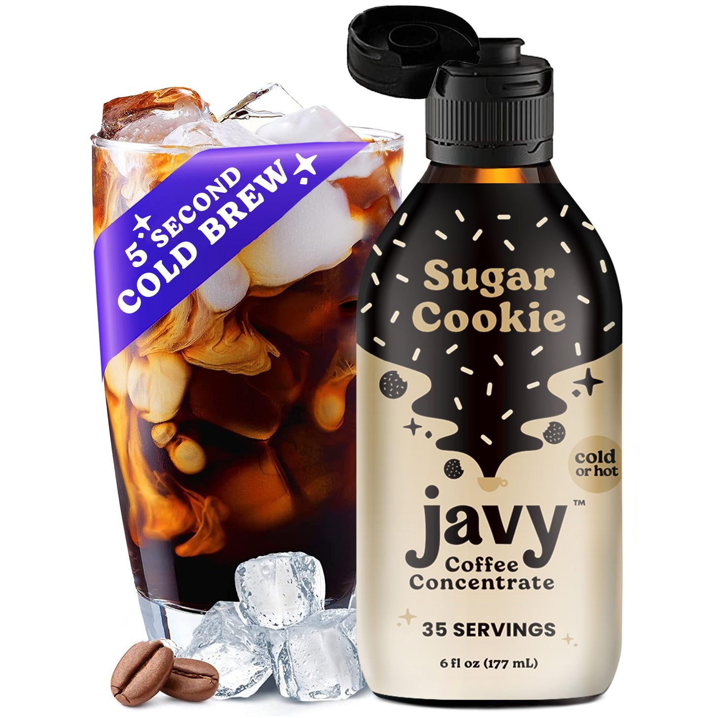 Javy Coffee Concentrate - Cold Brew Coffee, Perfect for Instant Iced Coffee, Cold Brewed Coffee and Hot Coffee, 35 Servings - Su