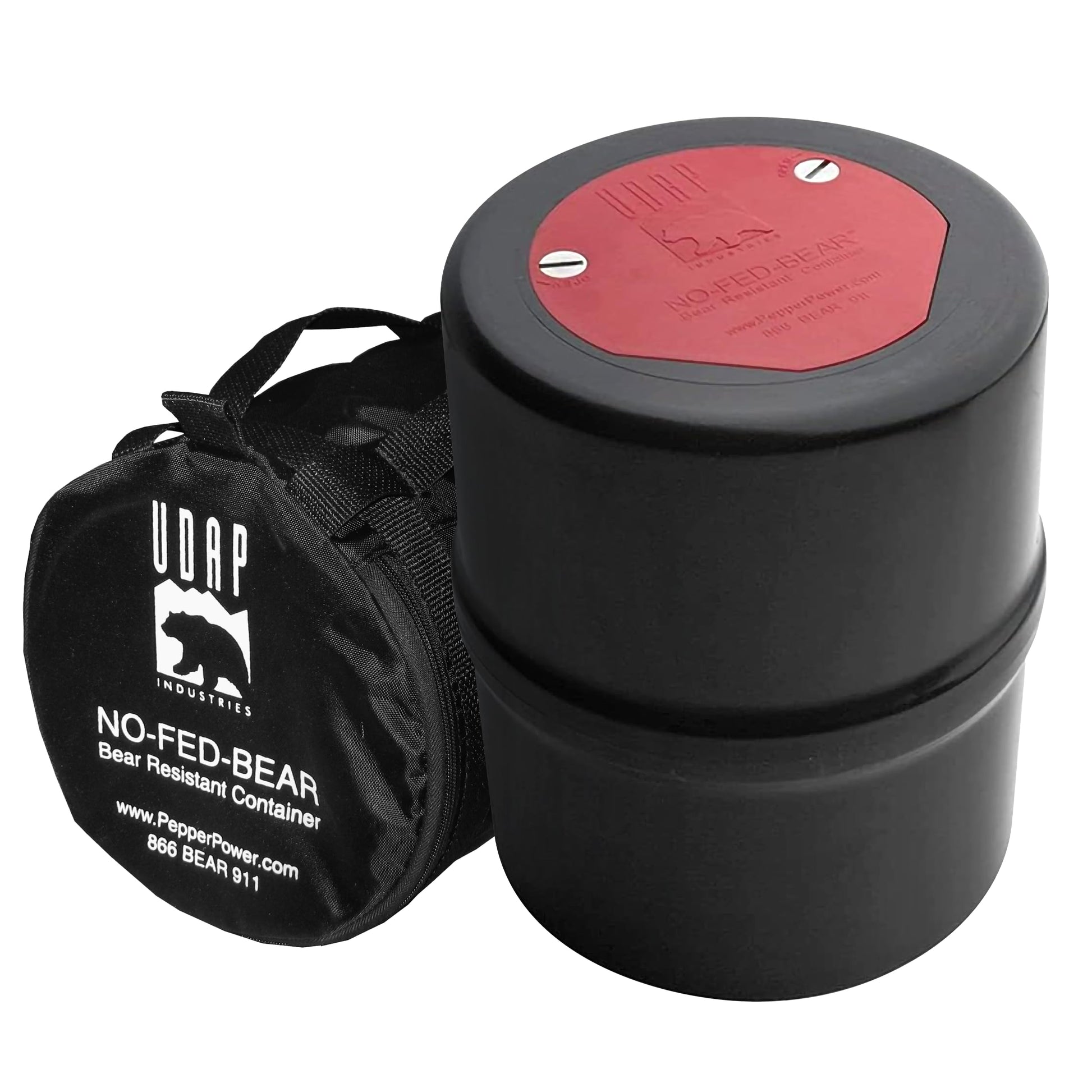 NO-FED-BEAR Bear Resistant Canister - 2 Gallons, Multi, Model BRCWC, Ideal for Hiking, Camping, Backpacking, and Hunting Food Storage