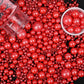 Sprinkles for Cake Decorating, Red Pearl Sprinkles Mix for Ice Cream, Cupcake, Baking, Cookies, Cake toppings