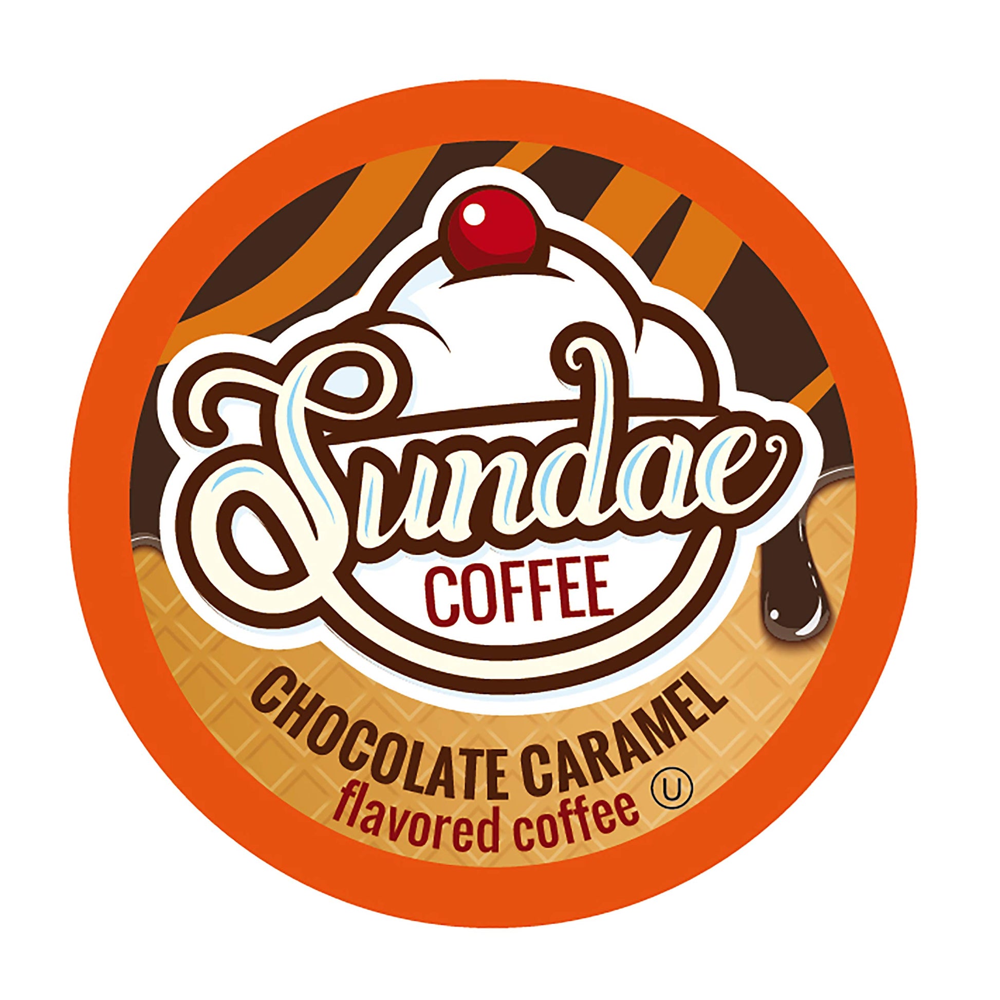 Sundae Ice Cream Flavored Coffee Pods, Compatible With 2.0 Keurig K-Cup Brewer, (Chocolate Caramel) 48 Count