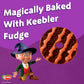 Keebler Spookie Fudge Stripes, Chocolatey Vanilla-Flavored Cookies with Orange Stripes, 9.5 oz Pack