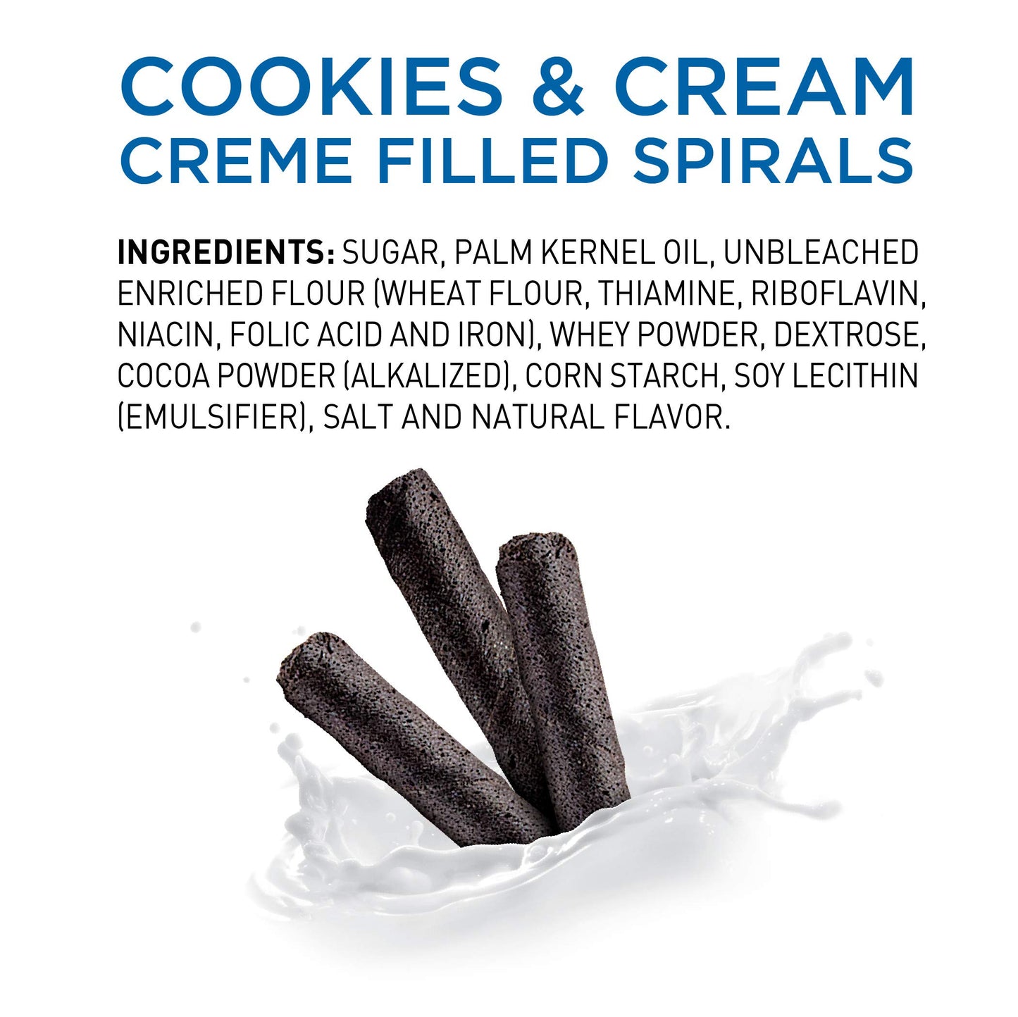 Got Milk Wafer Spirals, Cookies And Cream, 14 Oz. Tin With 36 Rolls, Delicious Rolled Wafer Rolls With Filling, Wafer Cookies F