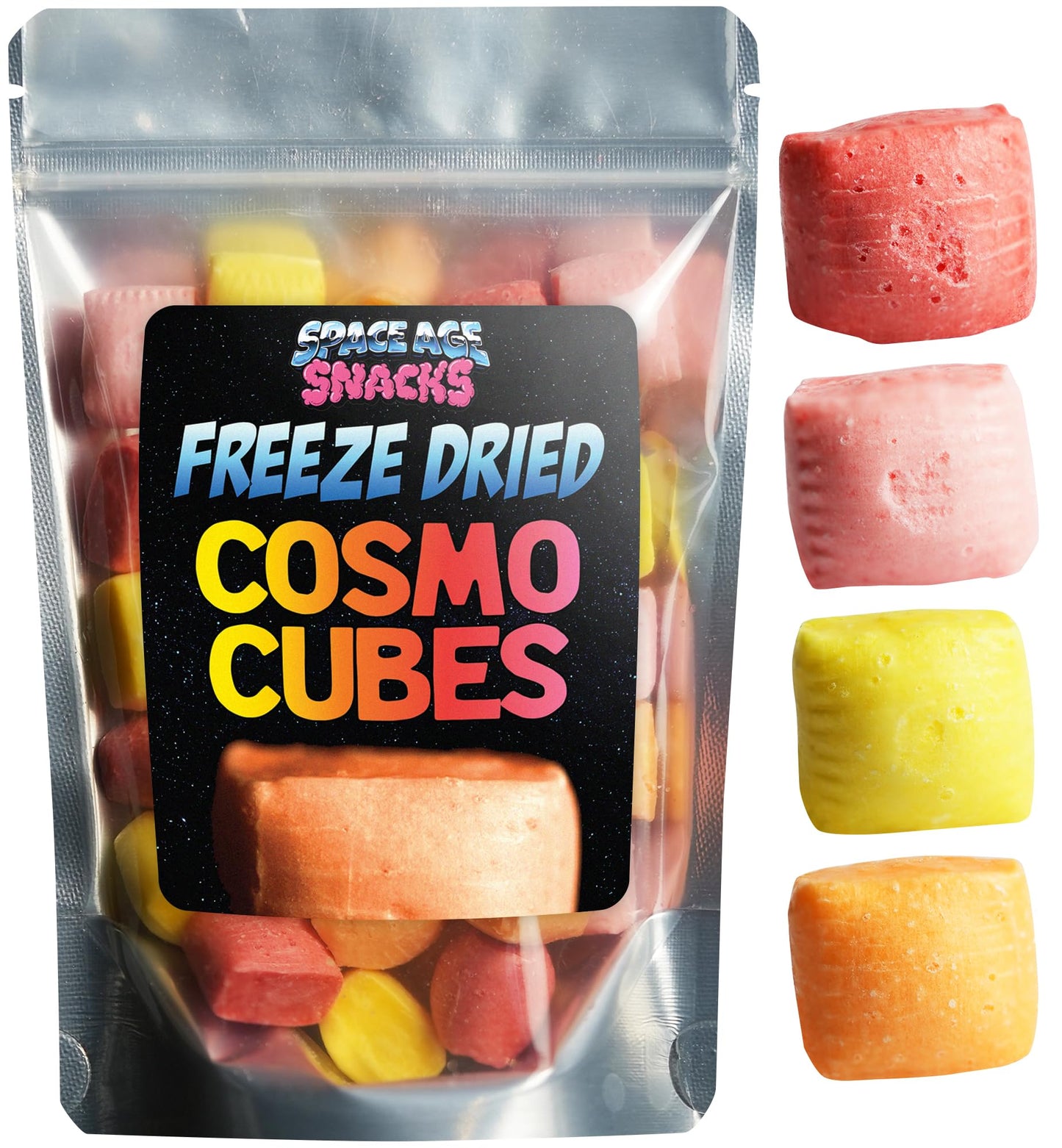 Space Age Snacks Premium Freeze Dried Candy - Cosmo Cubes, 5 Ounce Pack, Gourmet Treats Shipped in Protective Box