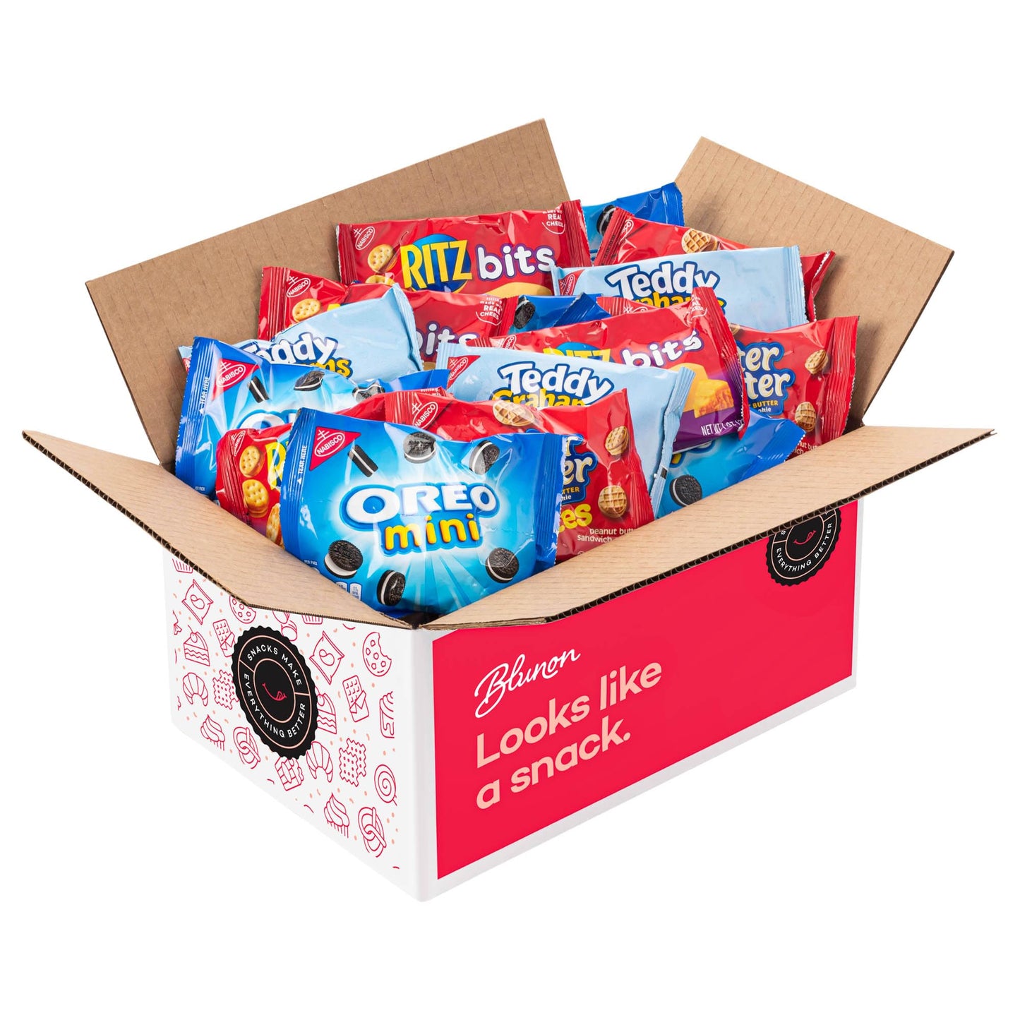 Oreo, Chips Ahoy, Ritz, Nutter Butter, Teddy Grahams Variety Pack - Nabisco Cookies Assortment Bulk - Care Package Gift Box (40