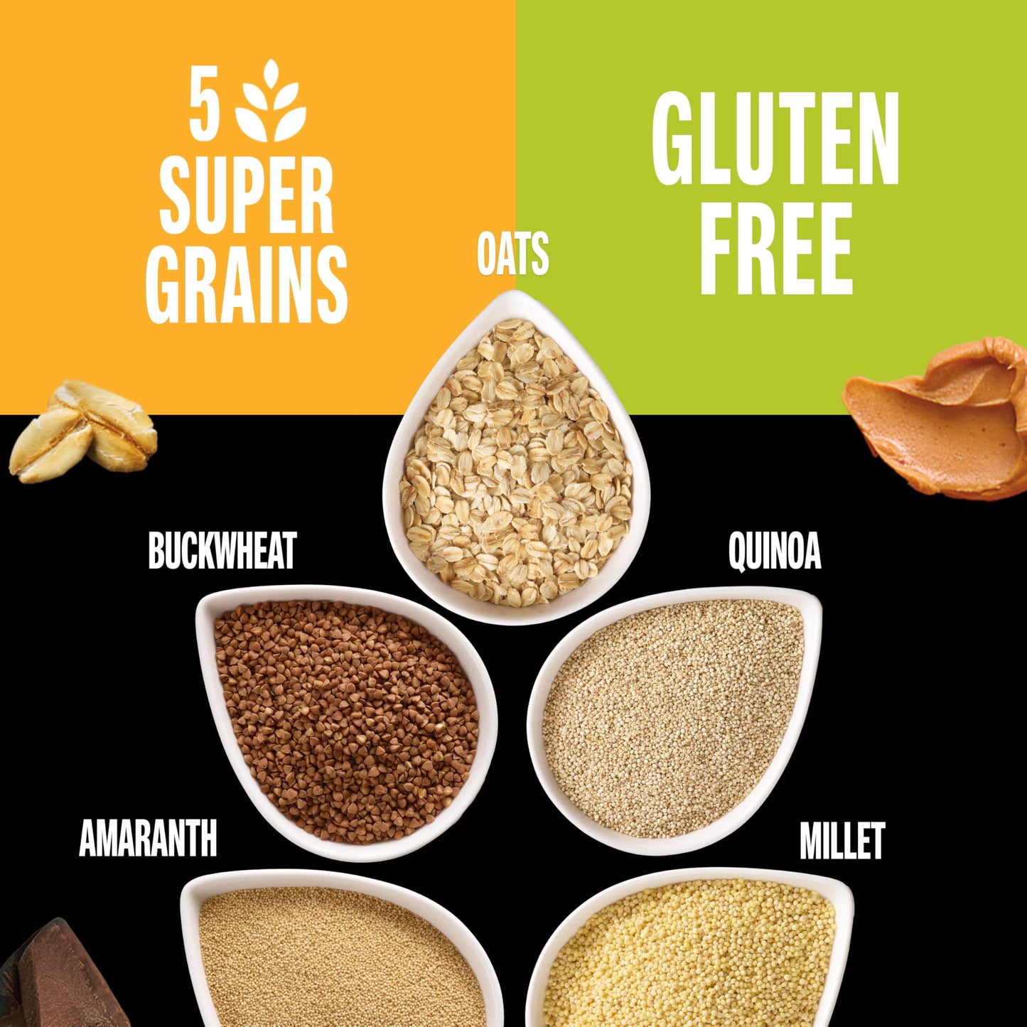 KIND Healthy Grains Energy Bars, Peanut Butter Dark Chocolate, 18g Whole Grains, 5 Ct, Gluten Free Snacks, Model 67058