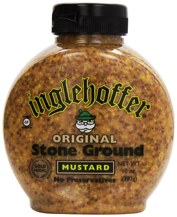Inglehoffer Original Stone Ground Mustard, 10 Ounce Squeeze Bottle