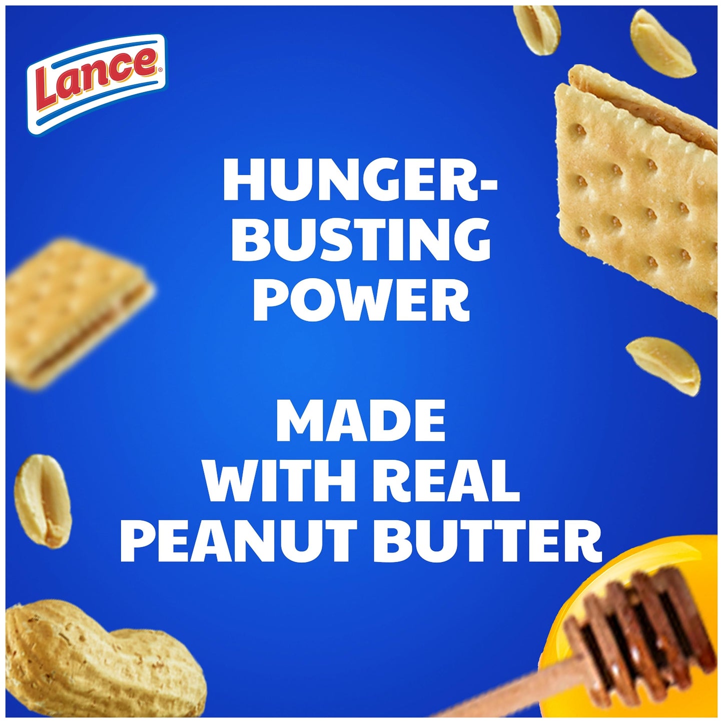 Lance Sandwich Crackers, Captains Wafers Peanut Butter and Honey, 10 Packs, 6 Sandwiches Each