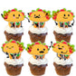 18Pcs Gold Glitter Cute Taco Bout Dessert Cupcake Topper Mexican Yummy Food Fiesta Festival Theme Decor Supplies Baby Shower Hap