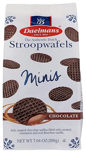 Daelmans Stroopwafel Minis, Chocolate-Caramel, 5.29 Oz