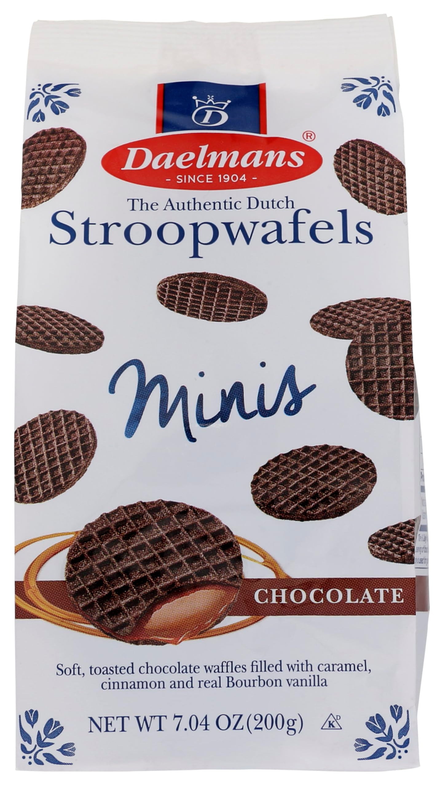 Daelmans Stroopwafel Minis, Chocolate-Caramel, 5.29 Oz