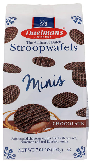 Daelmans Stroopwafel Minis, Chocolate-Caramel, 5.29 Oz