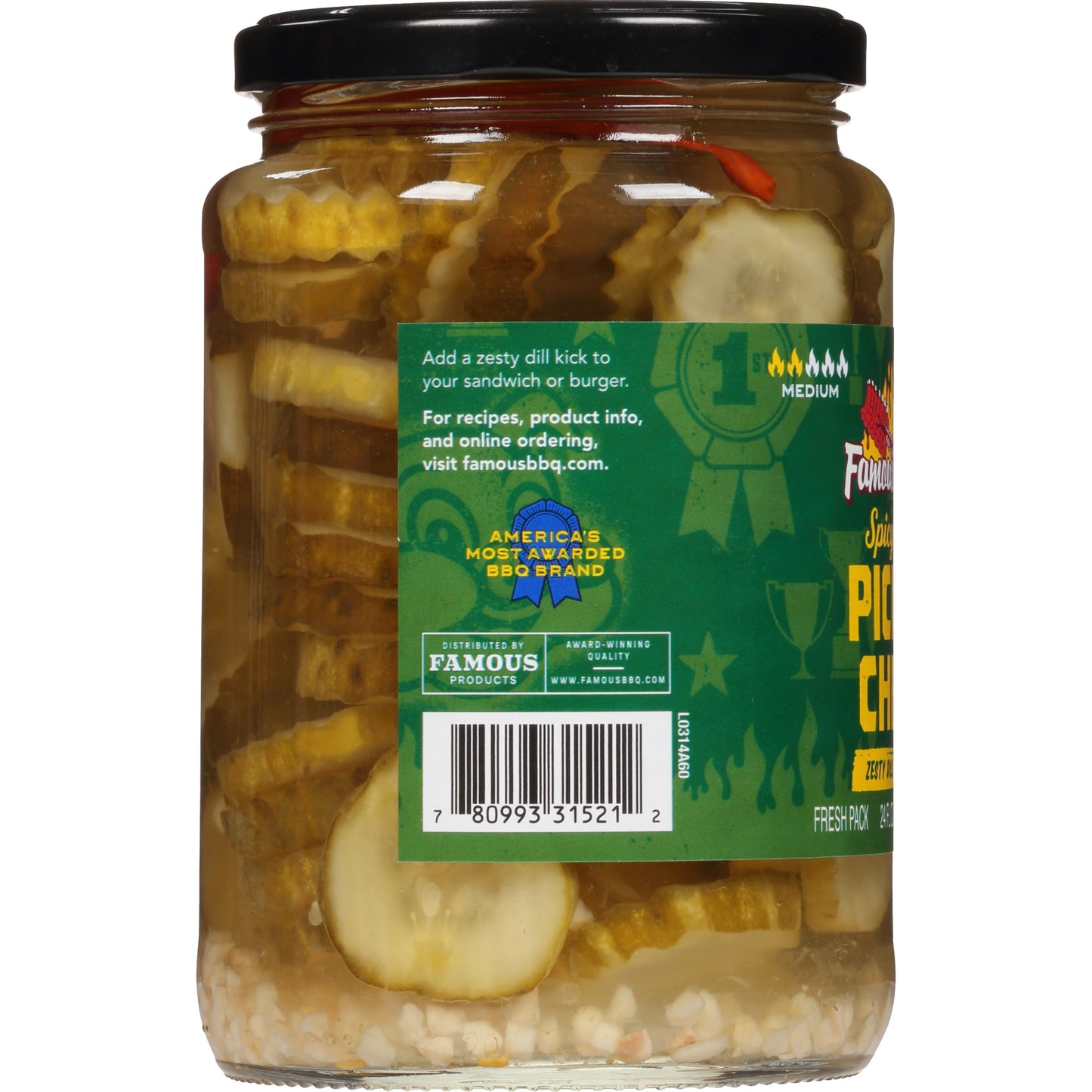 Famous Dave's Pickle Variety Bundle - 2 pck Sweet n' Spicy Pickle Chips & 1 pck Spicy Dill Pickle Chips (72 oz.)