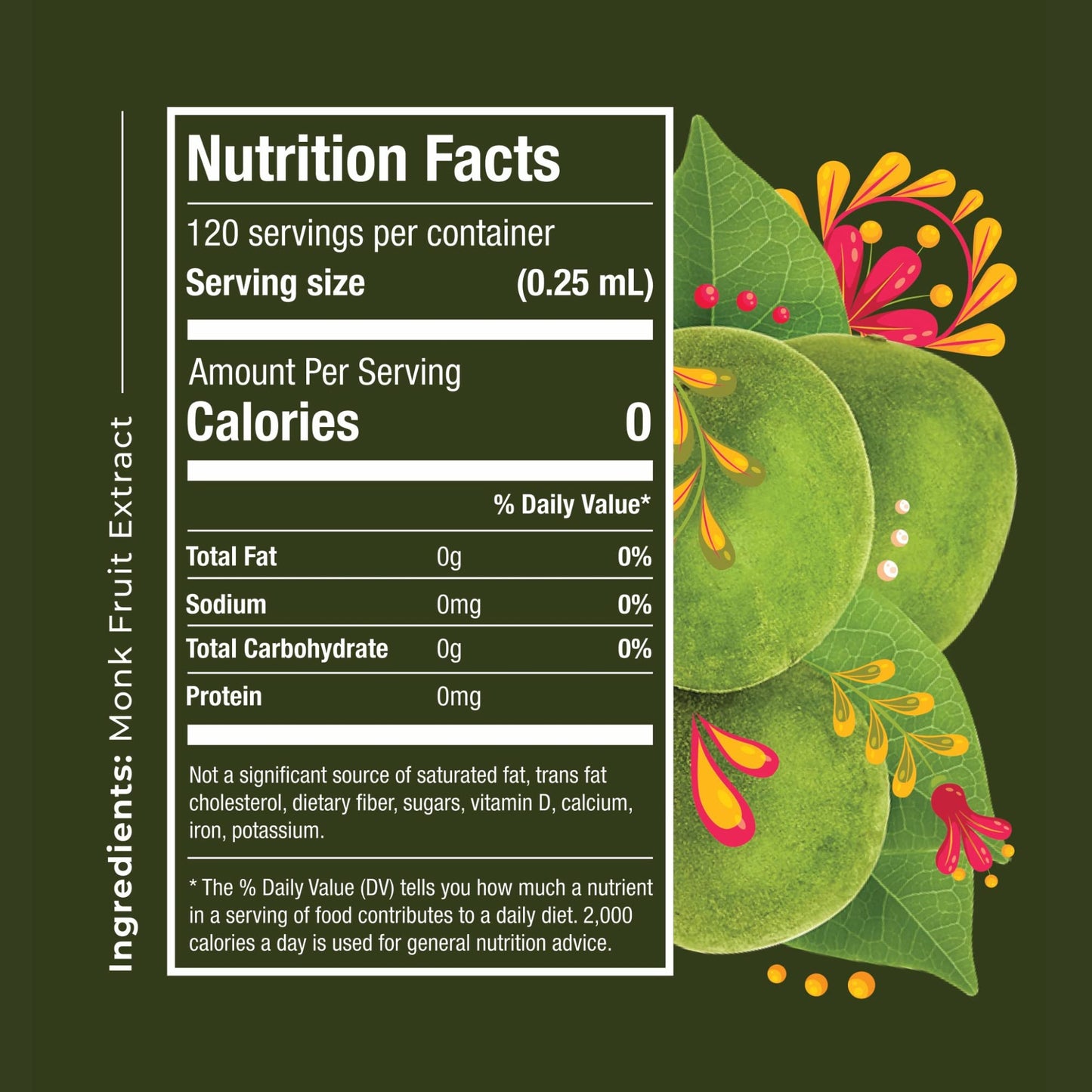 Monk Fruit Sweetener Liquid - 100% Monk Fruit Extract - Zero Calories & Sugars No Added Water Keto-Friendly Designed For Tea Lov