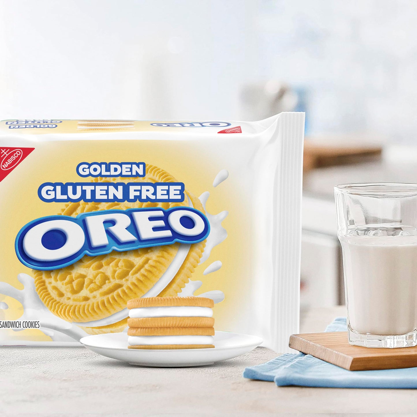 Oreo Gluten Free Golden Sandwich Cookies, Gluten Free Cookies, 12-12.08 Oz Packs
