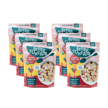Seven Sundays Organic Farmers Market Muesli| Certified Organic | Gluten Free Certified | No Added Sugar | Non-GMO | Vegan, Almon