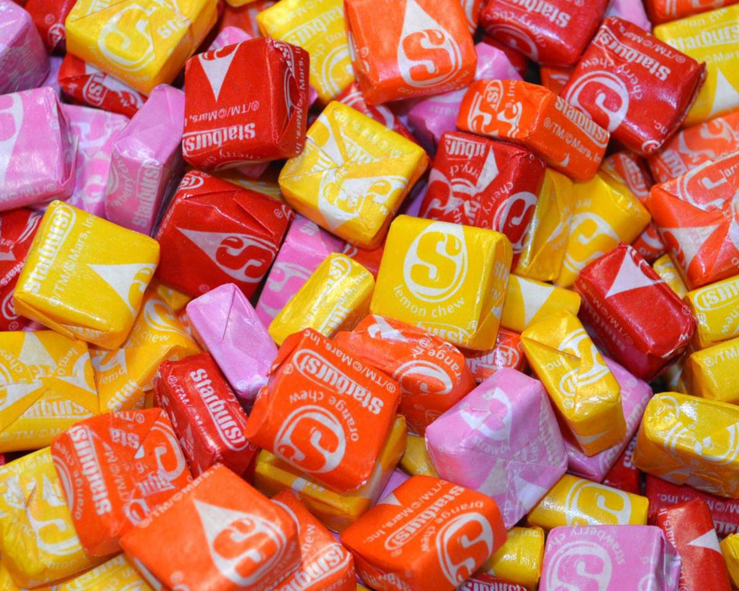 Starburst Original Fruit Chews Sugar Candy, 2.0 Pounds Bulk 200 Pieces Approximately