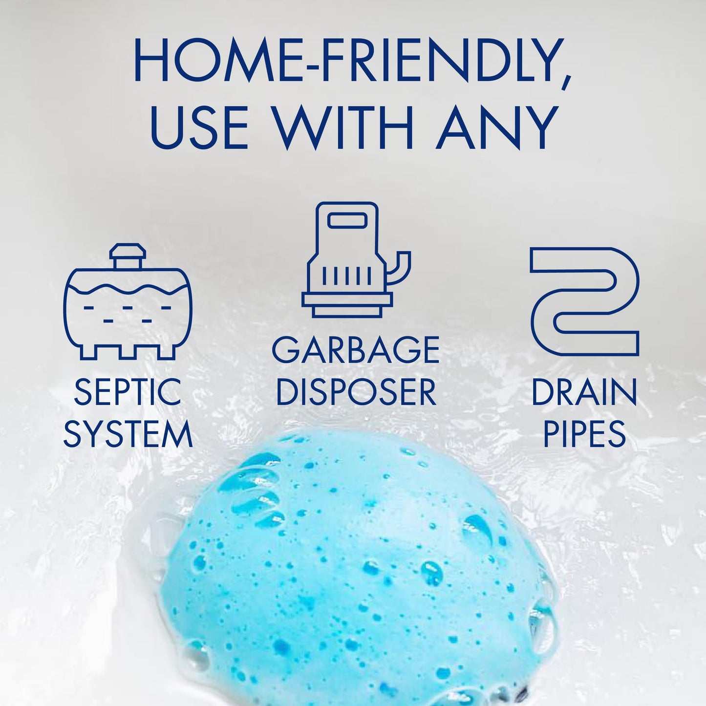 Glisten Glisten-Dp06N-Pb-2/Pack Dp06N-Pb Garbage Disposer Foaming Cleaner, Lemon Scent, 2-Pack (8 Uses), 2 Pack, Blue, 2 Count, 4.9 Ounce (Pack Of 2), 9 Ounce