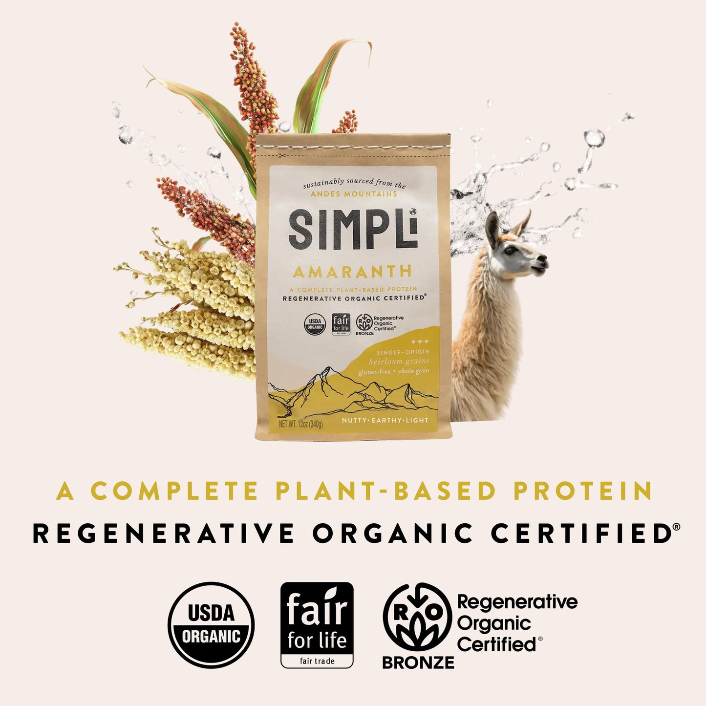 SIMPLi Regenerative Organic Certified Amaranth, 12 OZ