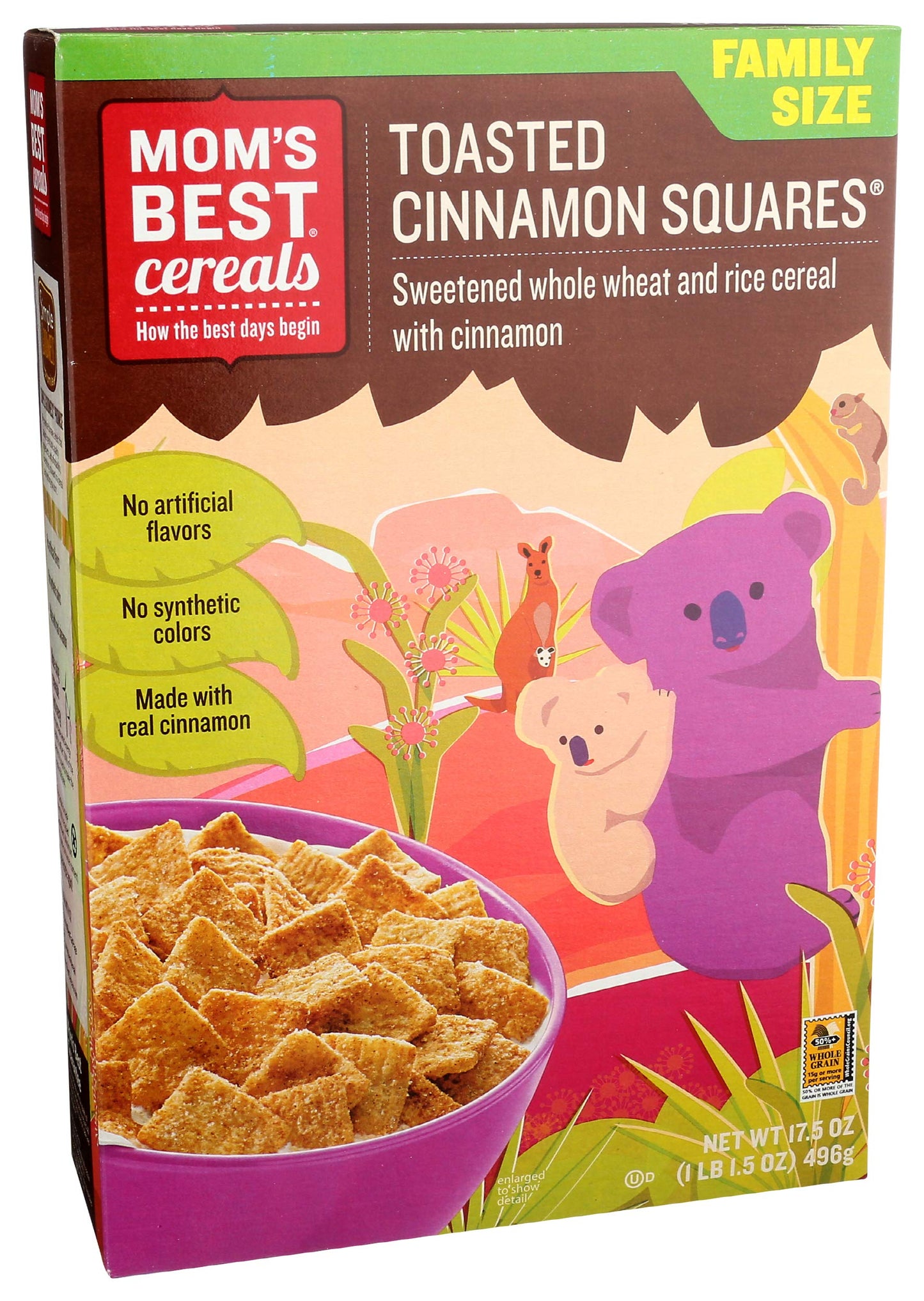 Moms Best cereal - Toasted cinnamon 17.5000-Ounce (Pack of 7)