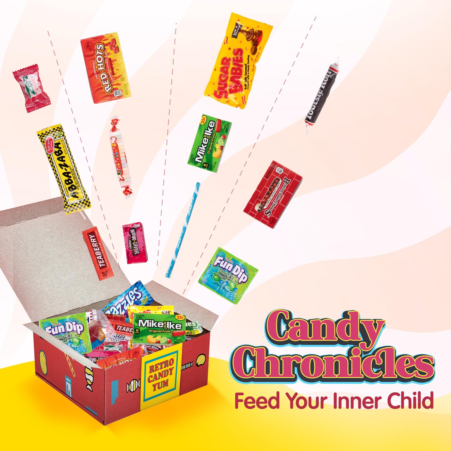 Retro Candy Yum ~1973 Vintage Candy Box With 30 Kinds Of 1970S Retro Candy - Perfect 51St Birthday Gifts For Women & Men Celebra