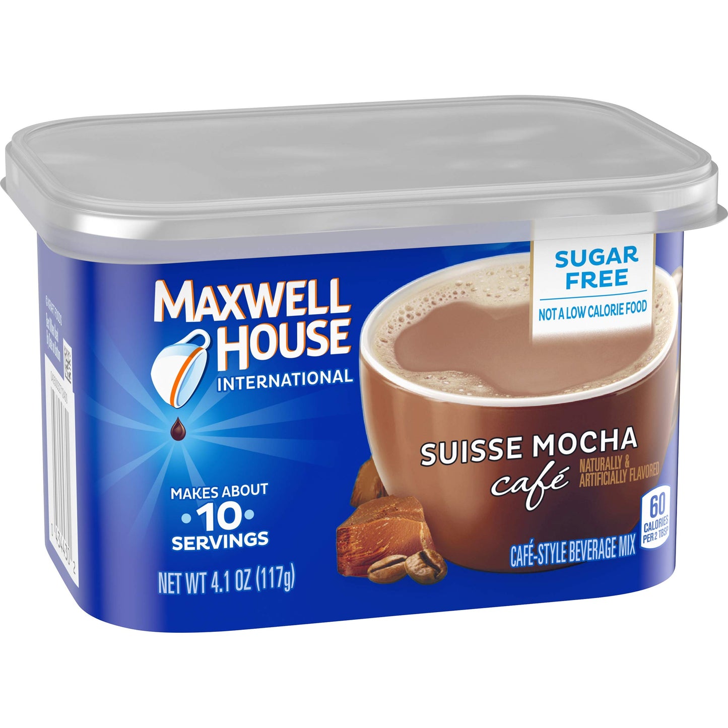 Maxwell House Suisse Mocha Cafe Sugar-Free Beverage Mix (4.1 Oz Cans, Pack Of 4)