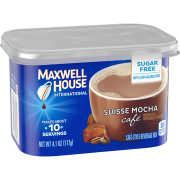 Maxwell House Suisse Mocha Cafe Sugar-Free Beverage Mix (4.1 Oz Cans, Pack Of 4)