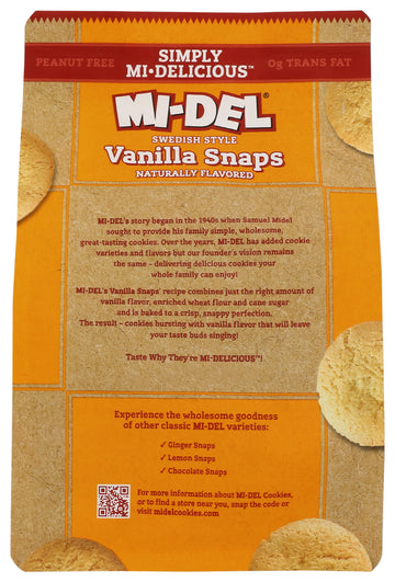 Mi-Del Vanilla Snap Cookies, 10 oz Bags, Pack of 12, Gluten-Free, No Artificial Colors or Flavors