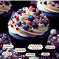 Confect Edible Dessert Sprinkles - Red, White & Navy Blue - Vegan, Gluten-Free - 4.2 Oz
