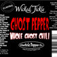 Wicked Tickle 10 Whole Ghost Pepper Dried Intact Seed Pods Plus 2 Free, Super Hot