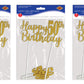 Happy 50Th Birthday Cake Topper Pack Of 3