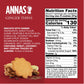 Annas Thins - Ginger Pepparkakor - 10.6 Ounce (Pack of 1) non GMO + Vegan