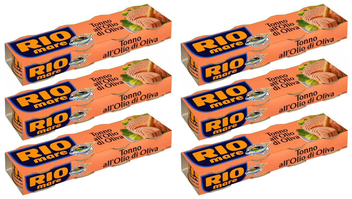 Rio Mare: Tuna Fish In Olive Oil, Yellowfin Tuna Quality - 80G (282Oz) Cans (Pack Of 24, 423Lb Total)  Italian Import ]