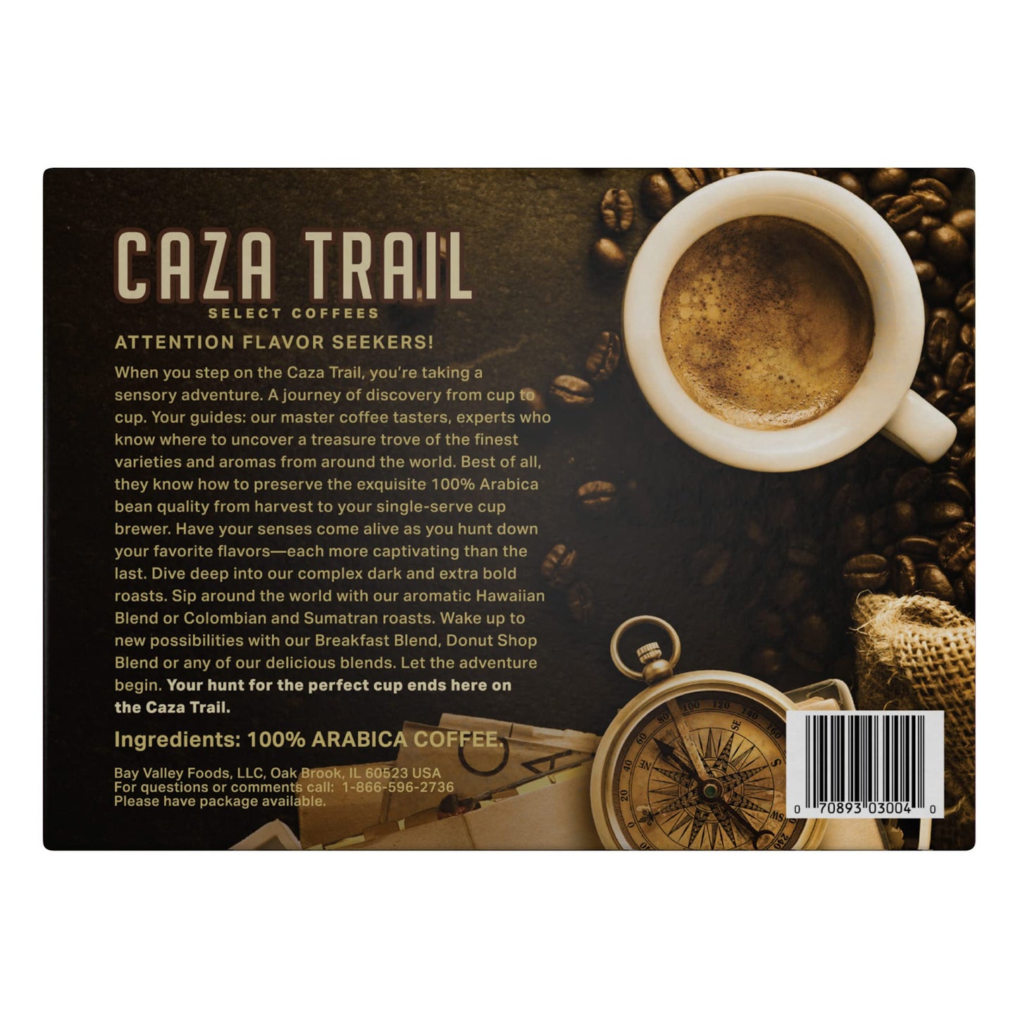 Caza Trail Coffee Pods, Donut Shop Blend, Single Serve 100 Count (Pack Of 1) (Packaging May Vary)