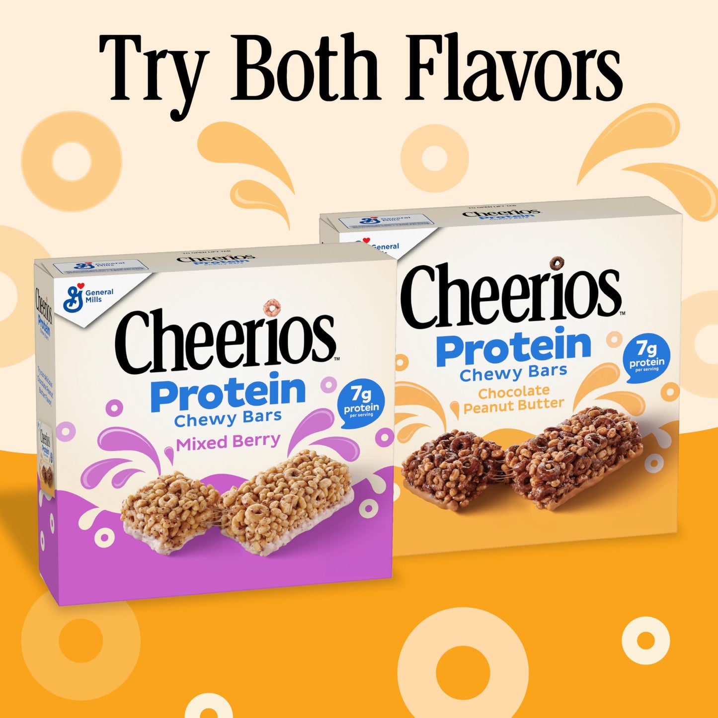 Cheerios Protein Chewy Bars, Mixed Berry, 5 Count, 6.35 oz Snack Bars
