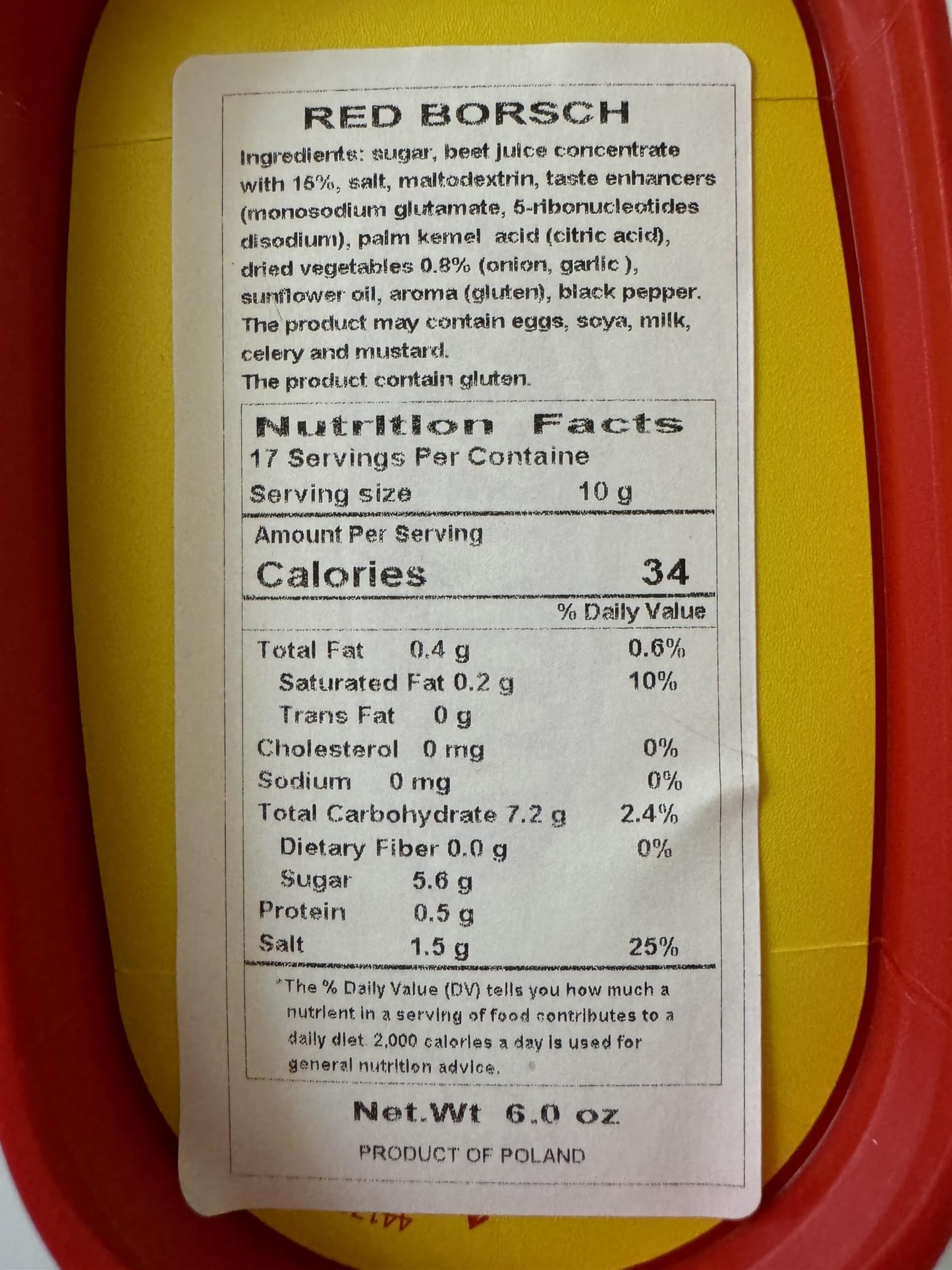Red Borsch Instant Soup Product Of Poland Winiary 170G (Pack Of 2)