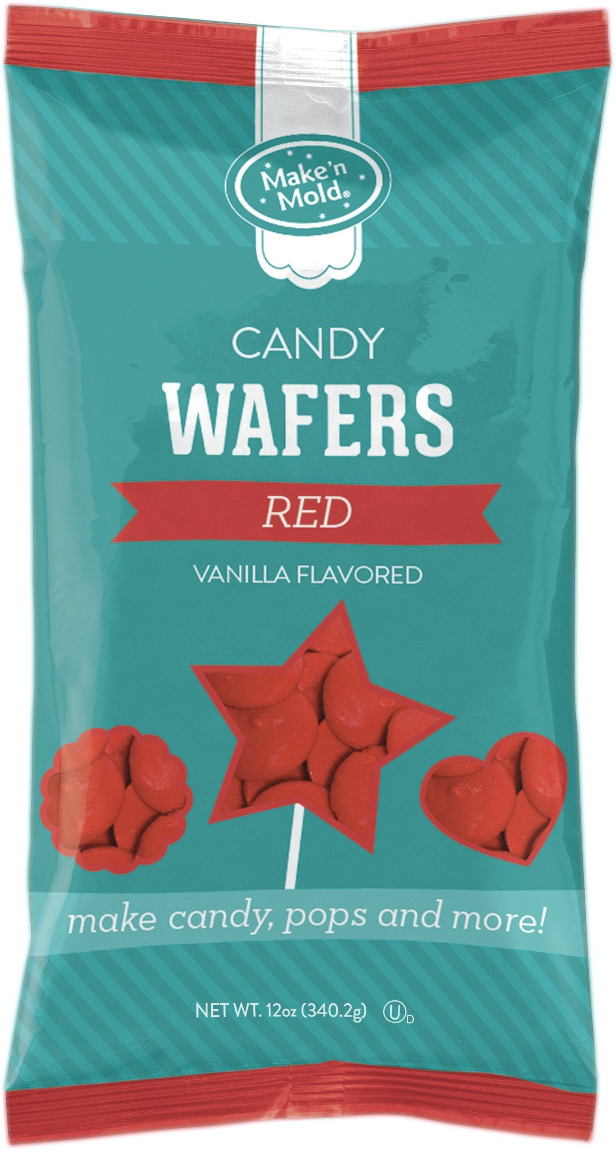 Maken Mold Vanilla-Flavored Melting Candy Wafers Red, 12 Ounce