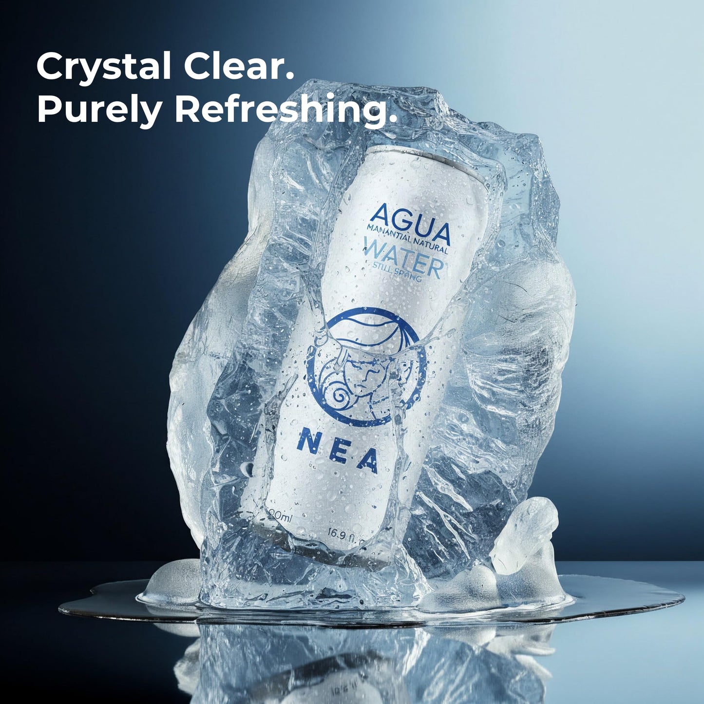 NEA Canned Water - Austrian Alps Spring Mineral Water in Aluminum Cans - Plastic Free BPA Free 16.9oz (1 Case - Pack of 12)