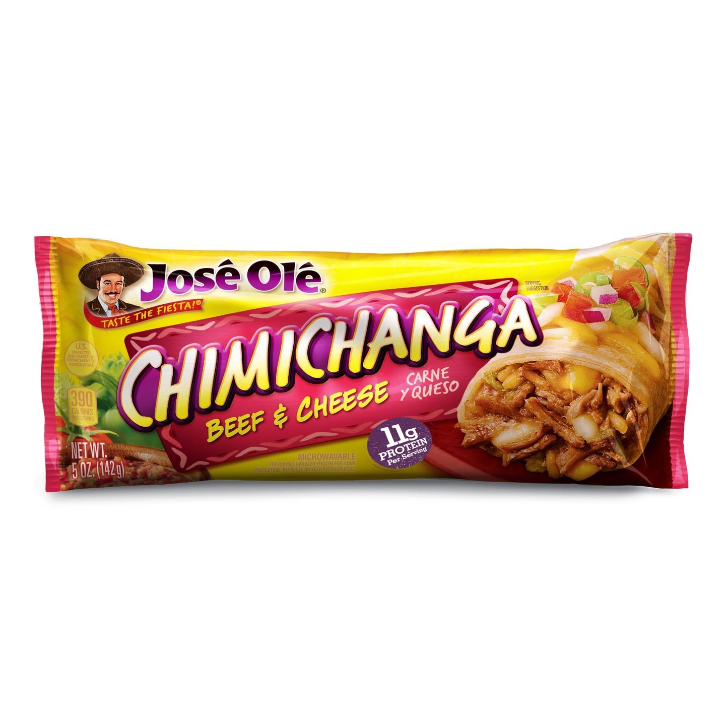Jose Ole Chimichanga, Beef & Cheese, 5 Oz