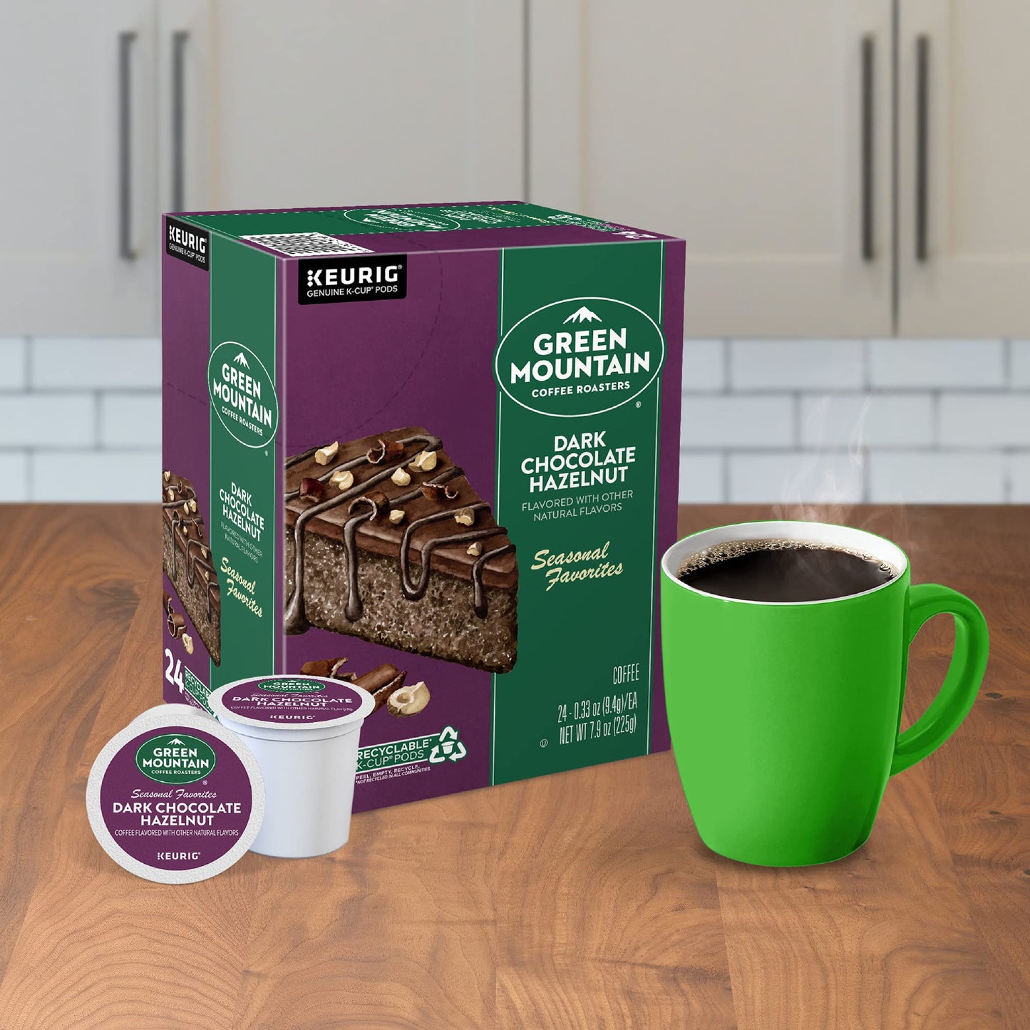Green Mountain Coffee Roasters Dark Chocolate Hazelnut Coffee, Keurig Single Serve K-Cup Pods, 96 Count