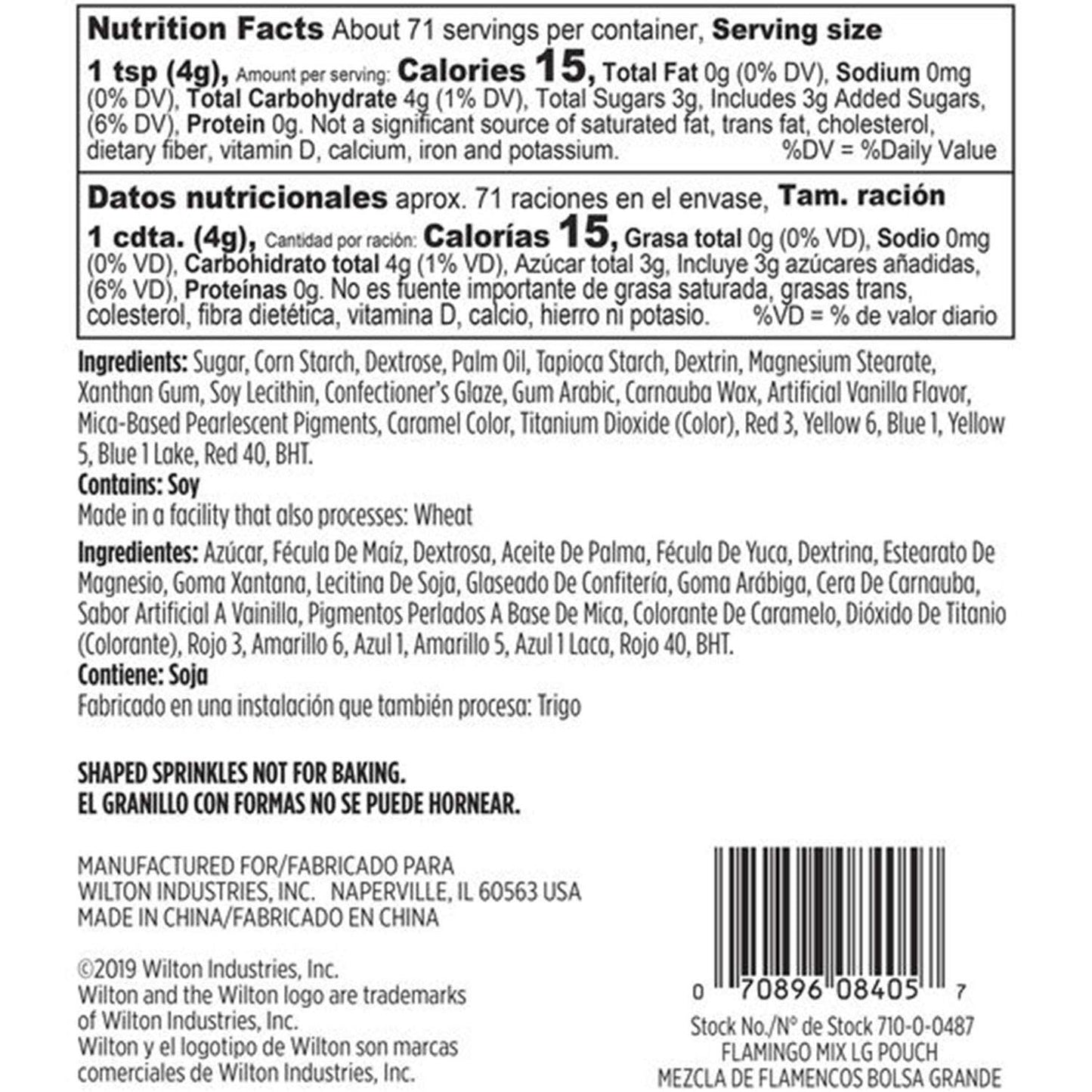 Wilton Sprinkles 10Oz Shaped Sprinkles Mix (Flamingo)