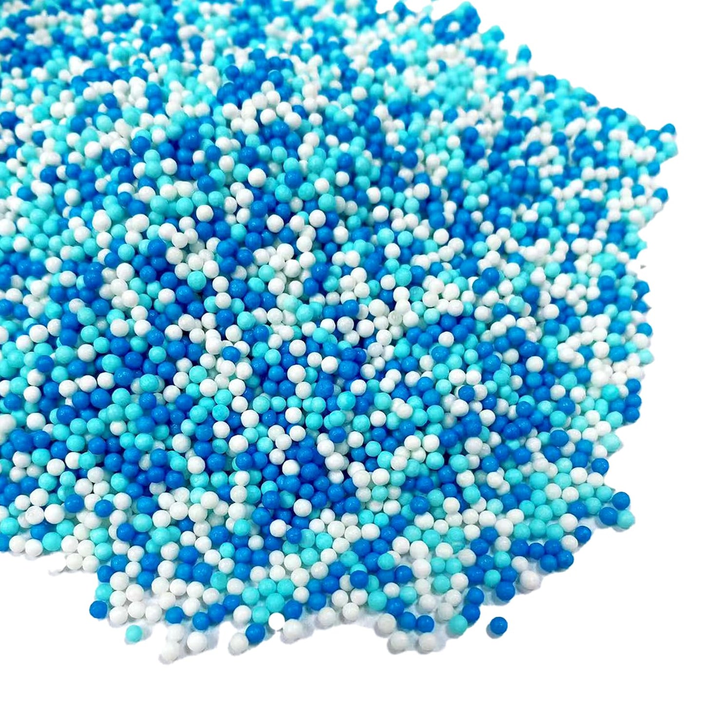 Sentovac Blue And White Nonpareils Sprinkles Edible 2Mm Mini Peals Sprinkle For Cake Decorating Sugar Candy Cookie Cupcake Toppe