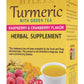 12 Pack Of Hyleys Turmeric With Green Tea Raspberry & Cranberry - 25 Tea Bags (100% Natural, Sugar Free, Gluten Free And Non-Gmo)